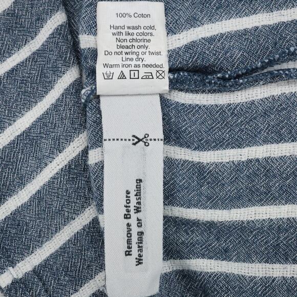 Madewell Dress Womens Small Blue White Stripe Tunic Cotton Pullover Beach Resort - Picture 11 of 11